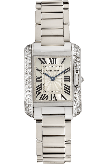 Tank Anglaise White Gold Quartz