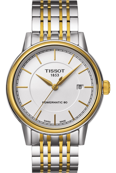 Tissot carson men's new arrivals two tone bracelet watch