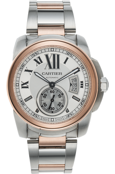 Calibre de Cartier Rose Gold and Stainless Steel Automatic