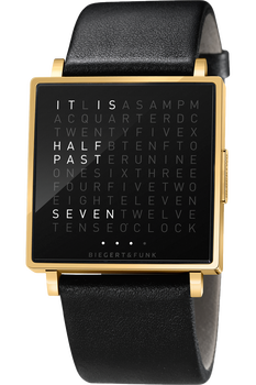 QLOCKTWO W Polished Gold