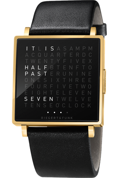 QLOCKTWO W Polished Gold