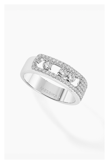 Move Noa Pav&eacute; Ring in White Gold Size 55