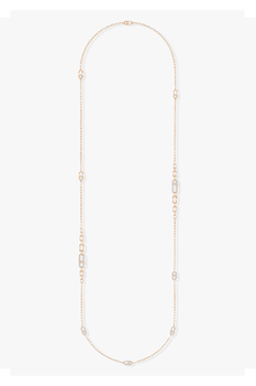 Move Uno Long Necklace in Pink Gold