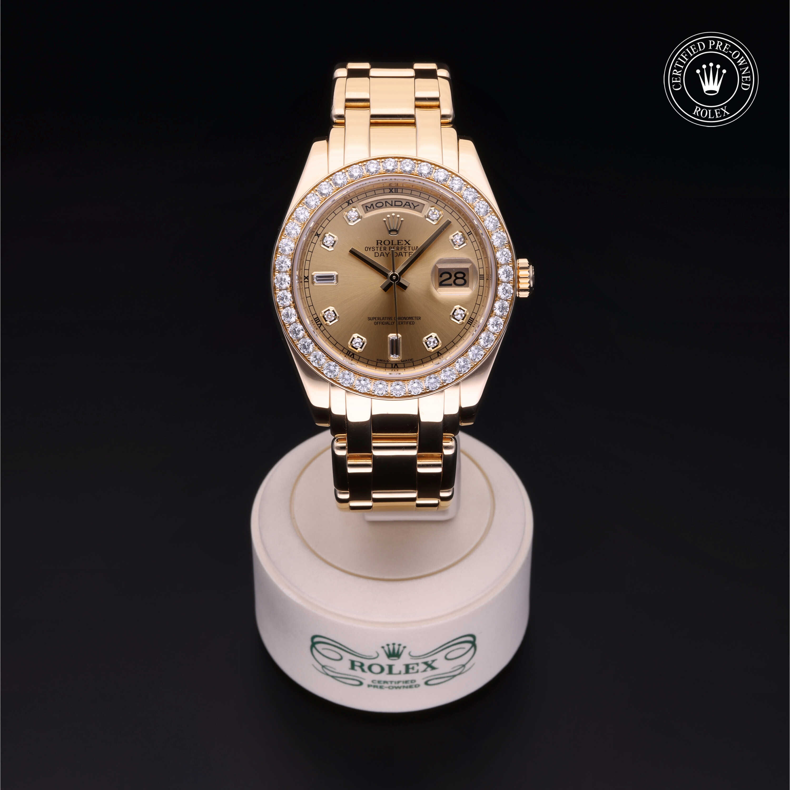 ROLEX ゴールドボールペン Rolex Datejust 31 watch: Oystersteel and Everose gold