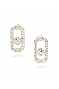 So Move Pav&eacute; Studs in Yellow Gold