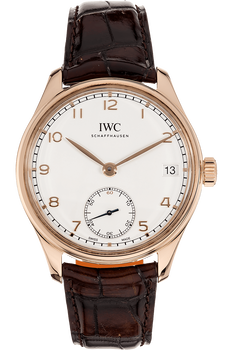 Portuguese Hand Wound Eight Days Rose Gold Manual