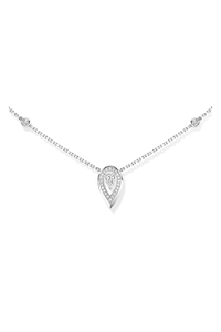 Fiery Pendant 0.10CT in White Gold