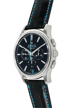 Blue Primero Captain Chronograph Stainless Steel Automatic