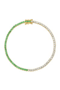 Emerald and Diamond Hepburn Bacelet