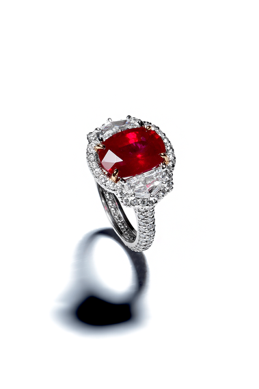 Oval Cut Ruby Ring