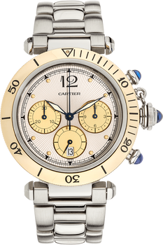 Pasha Diver Chronograph Yellow Gold and Stainless Steel Quartz