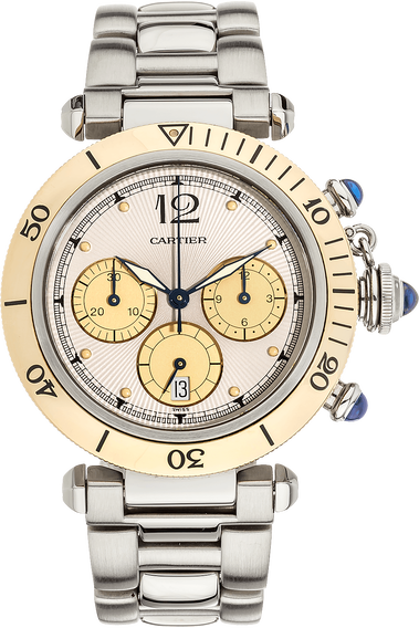 Pasha Diver Chronograph Yellow Gold and Stainless Steel Quartz