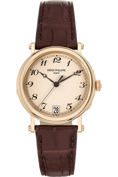 Pre Owned Patek Philippe Calatrava Officer s Watch Reference 5053 Yellow Gold Automatic