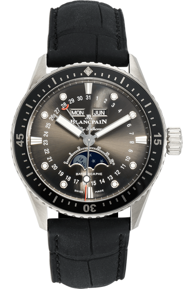 Fifty Fathoms Moon Phase Calendar Stainless Steel Automatic