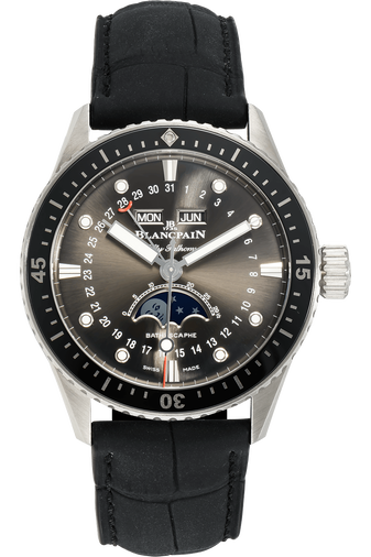 Fifty Fathoms Moon Phase Calendar Stainless Steel Automatic