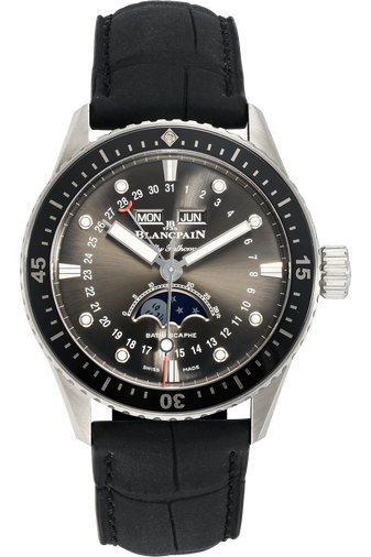 Fifty Fathoms Moon Phase Calendar Stainless Steel Automatic