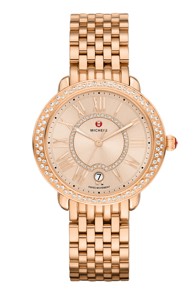 Michele serein sales gold watch