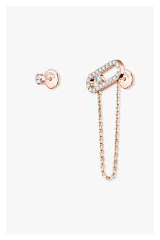 Move Uno Chain and Stud Earrings in Pink Gold