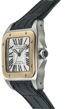 Santos 100 Yellow Gold and Stainless Steel Automatic