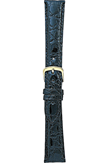 22 mm Black Crocodile Strap