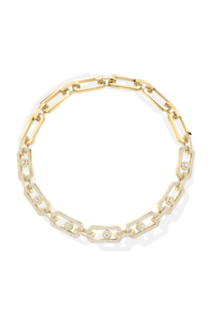 So Move XL Pav&eacute; Necklace in Yellow Gold