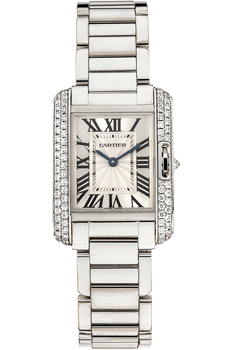Tank Anglaise White Gold Quartz