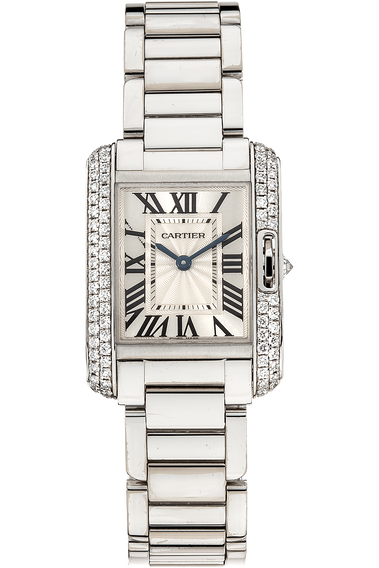 Tank Anglaise White Gold Quartz
