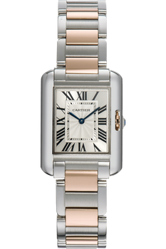 Tank Anglaise Rose Gold and Stainless Steel Quartz