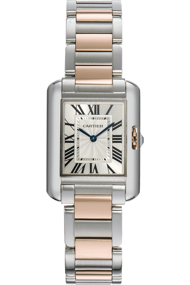 Tank Anglaise Rose Gold and Stainless Steel Quartz