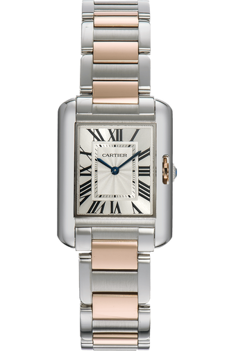 Tank Anglaise Rose Gold and Stainless Steel Quartz