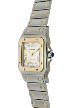 Santos Galbee Yellow Gold and Stainless Steel Automatic