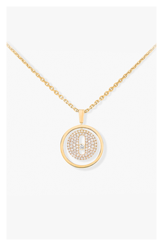 Lucky Move Pav&eacute; Pendant in Yellow Gold