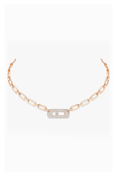 Move Link Chain Neckace in Pink Gold