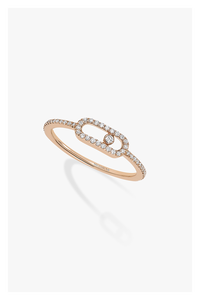 Move Uno Pavé Ring in Pink Gold Size 53