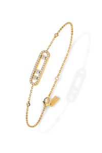 Baby Move Pavé Bracelet in Yellow Gold