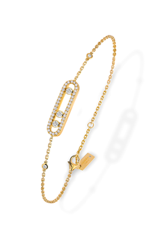 Baby Move Pav&eacute; Bracelet in Yellow Gold