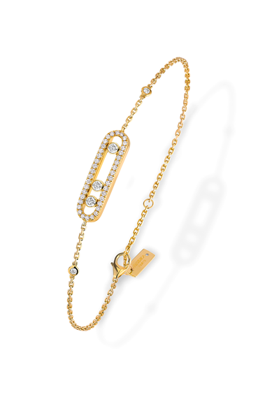 Baby Move Pav&eacute; Bracelet in Yellow Gold
