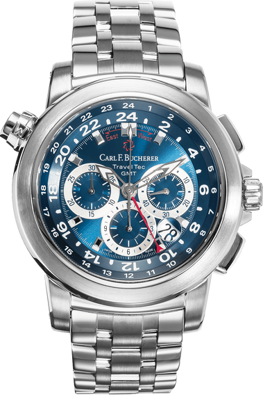 Pre Owned Carl F. Bucherer Patravi Traveltec GMT Stainless Steel Automatic