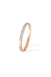 Pink gold pavé diamond bracelet Move Noa