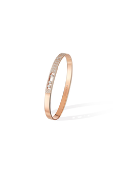 Pink gold pav&eacute; diamond bracelet Move Noa