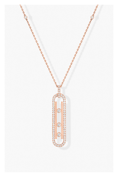 Move 10th Pendant in Pink Gold