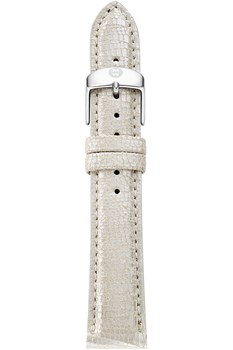 16mm Metallic Pearl Textured Leather Strap