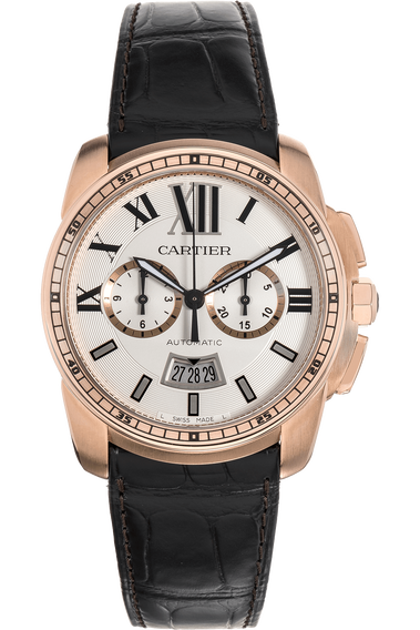 Pre Owned Cartier Calibre de Cartier Chronograph Rose Gold Automatic