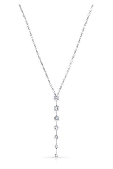 Bar Pendant in White Gold