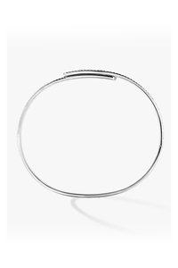Move Noa Full Pavé Bangle in White Gold Size M