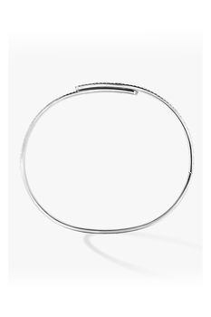 Move Noa Full Pav&eacute; Bangle in White Gold Size M