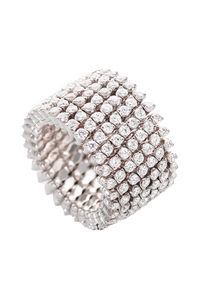 Serafino 7-row Ring Bracelet in White Gold