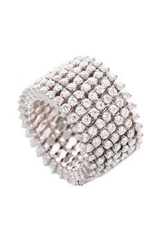 Serafino 7-row Ring Bracelet in White Gold