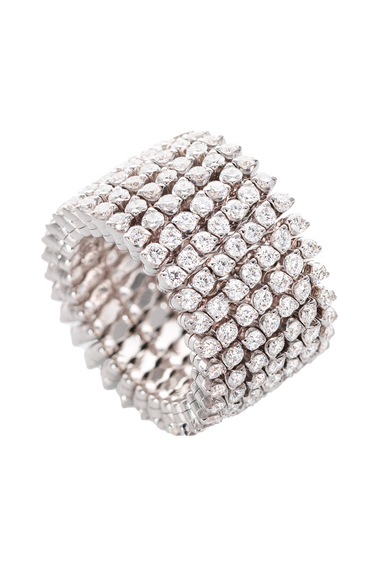 Serafino 7-row Ring Bracelet in White Gold