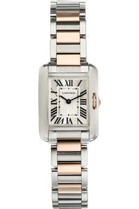 Tank Anglaise Rose Gold and Stainless Steel Quartz